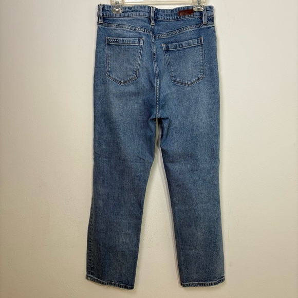 BLANK NYC The Baxter Ribcage Straight Leg High Rise Distressed Denim Jeans 28 6 - Picture 11 of 17